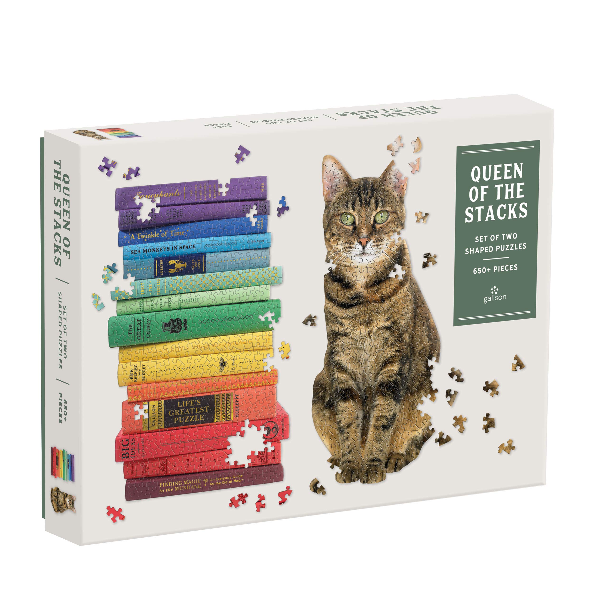 Galison and Mudpuppy Queen of the Stacks Set of Two Puzzle Set - 1